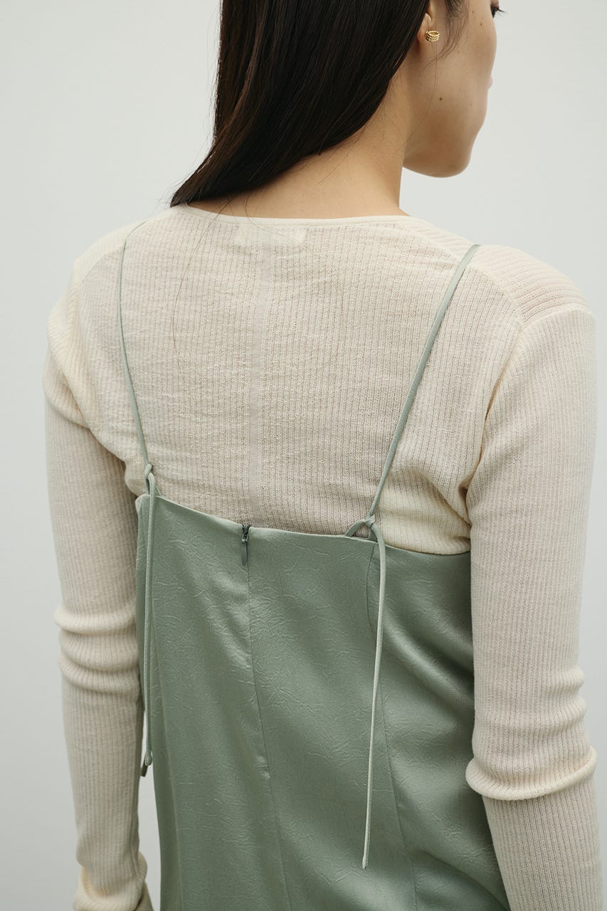 サテンストリングキャミワンピース MINT S