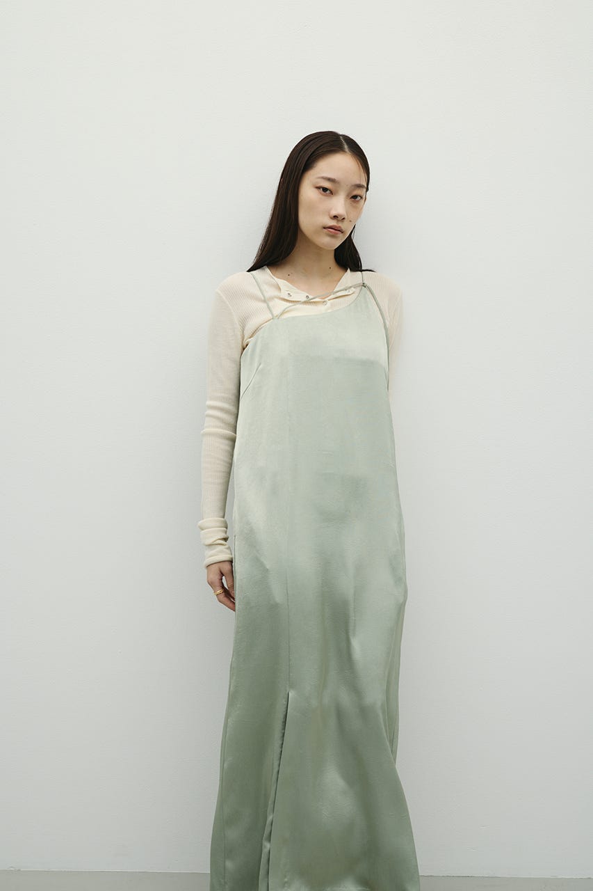サテンストリングキャミワンピース MINT S