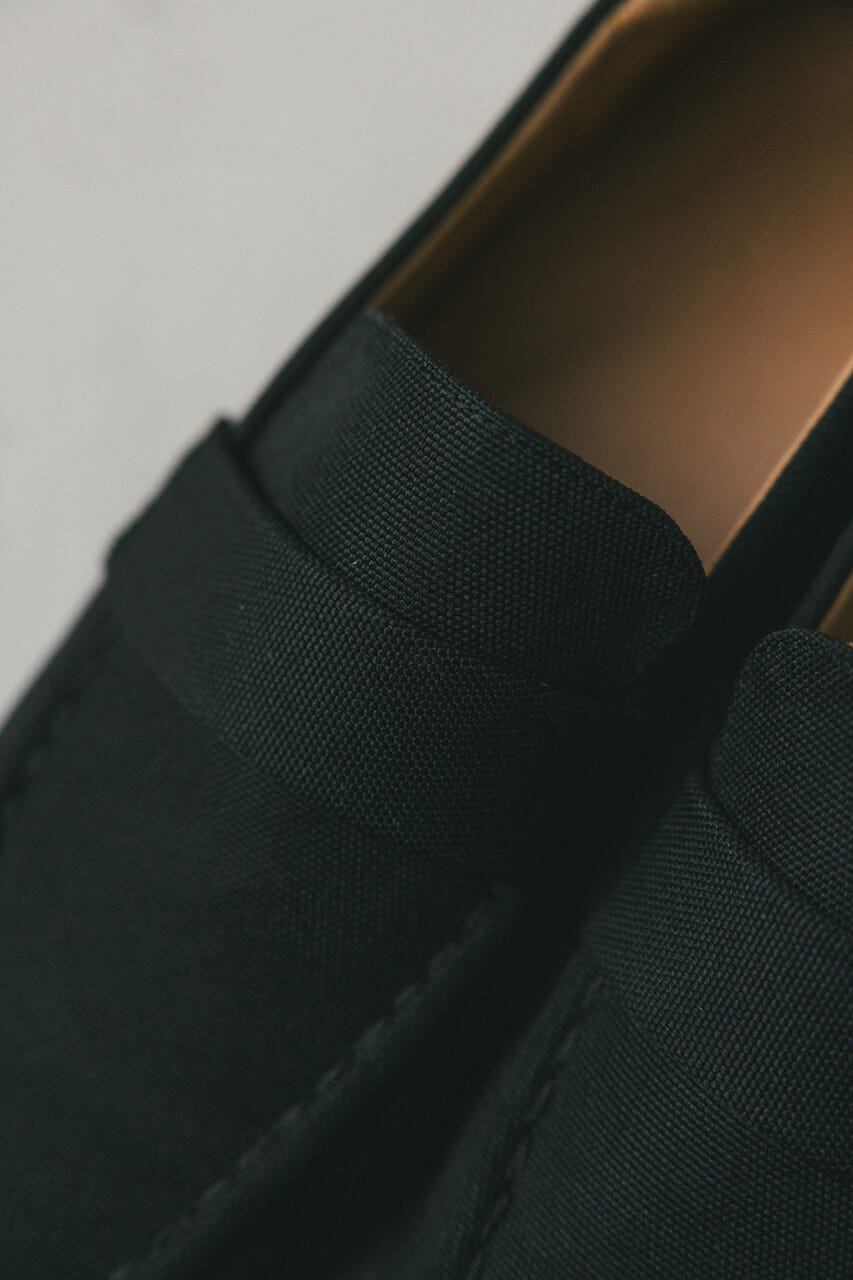 キャンバススクエアローファー BLK S