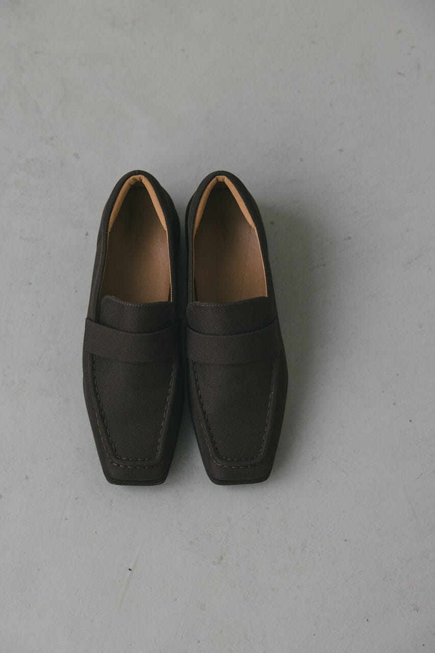 キャンバススクエアローファー BRN M