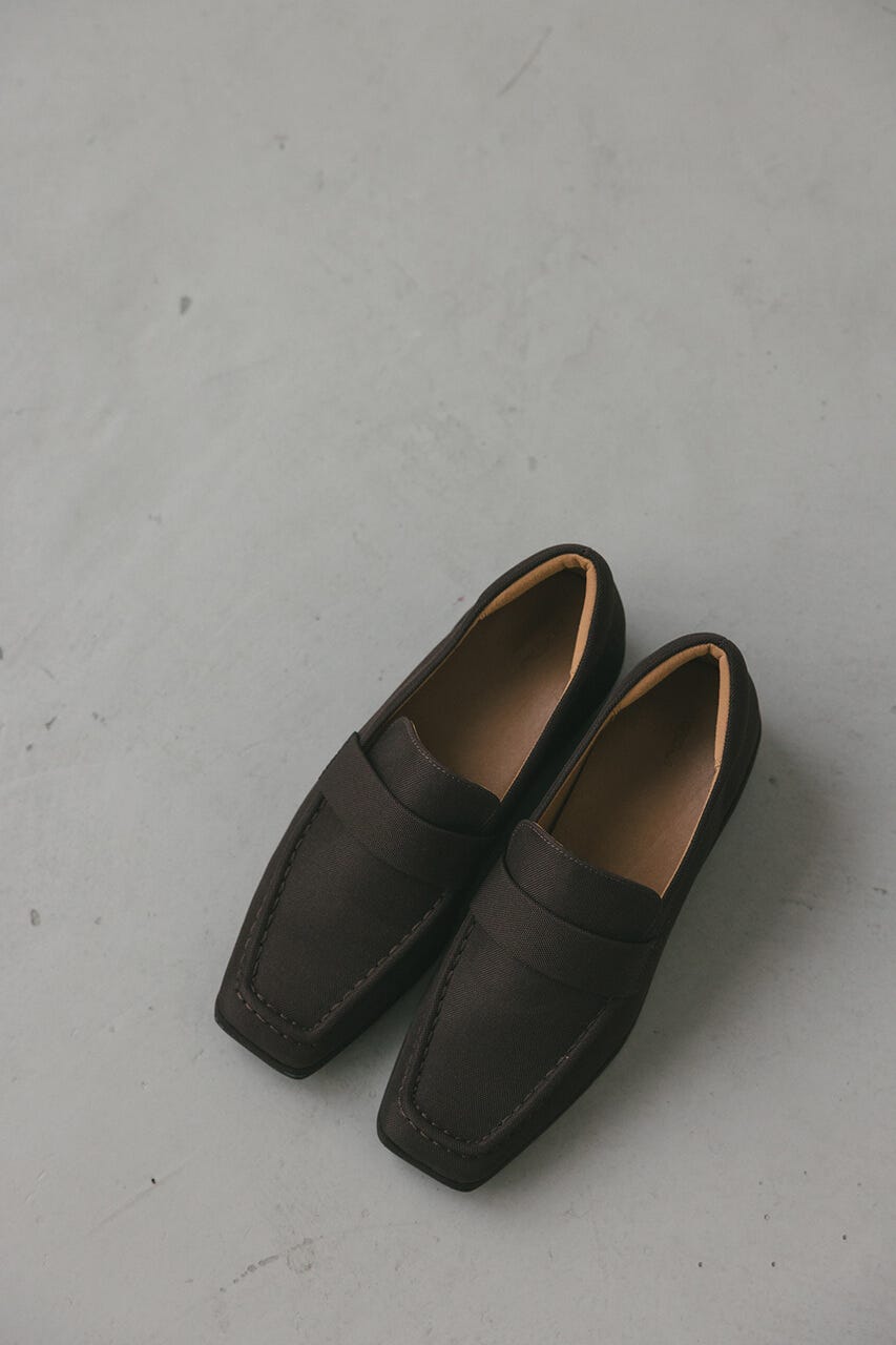 キャンバススクエアローファー BRN M