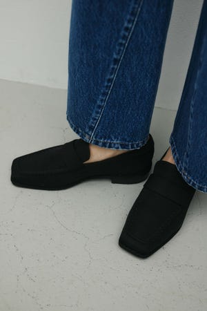 キャンバススクエアローファー