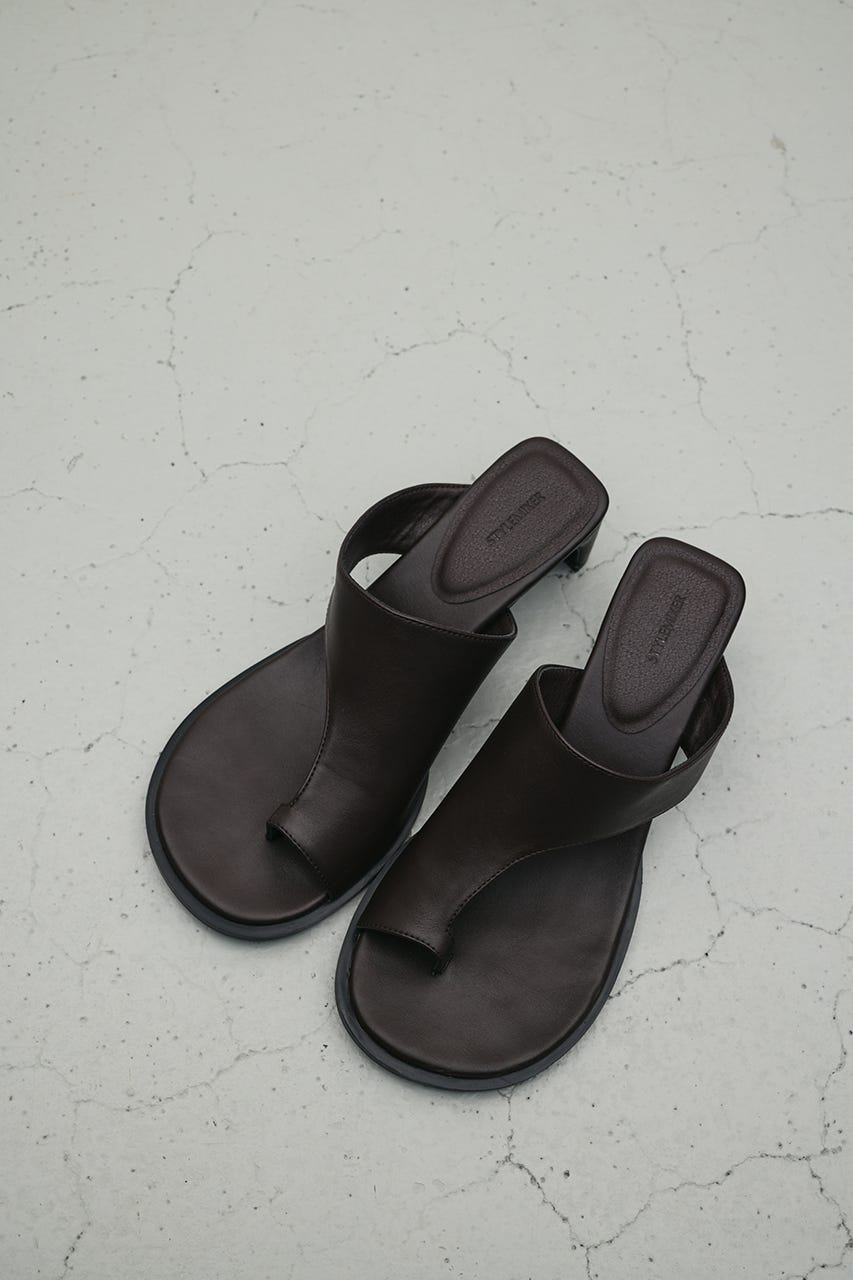 トングヒールサンダル BRN M