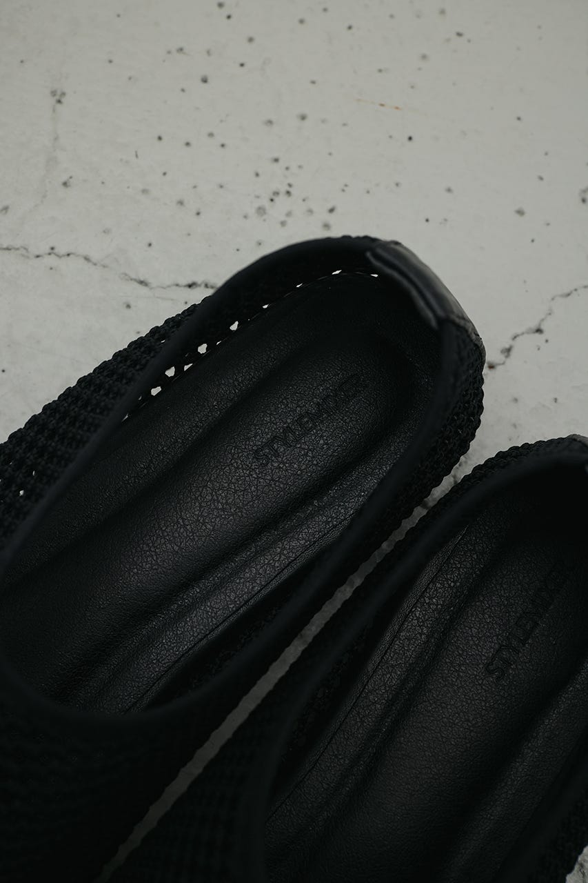 メッシュフラットパンプス BLK L