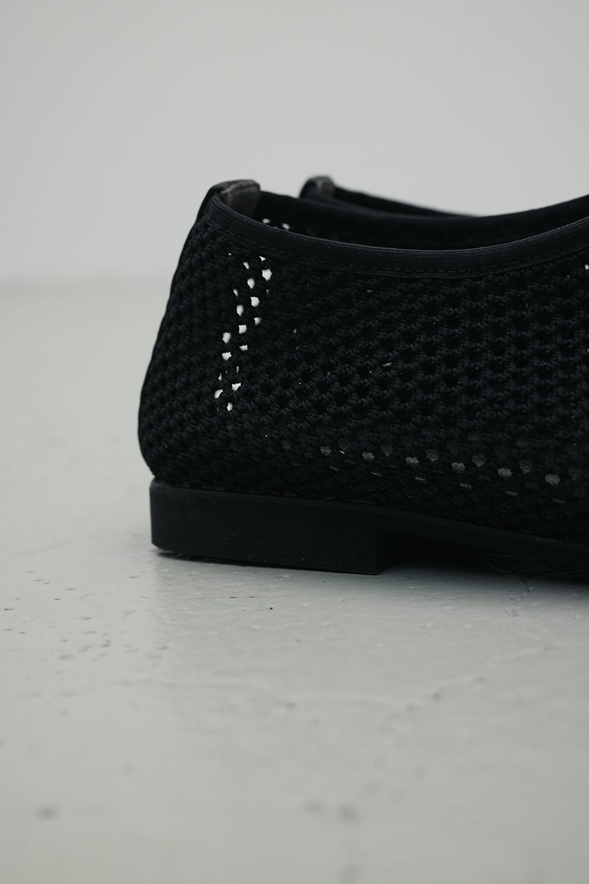 メッシュフラットパンプス BLK L
