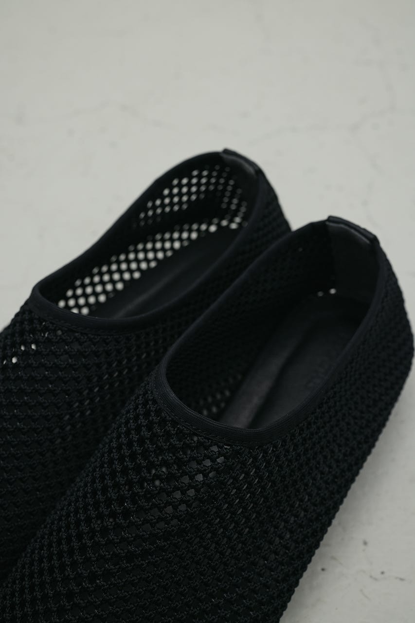 メッシュフラットパンプス BLK L
