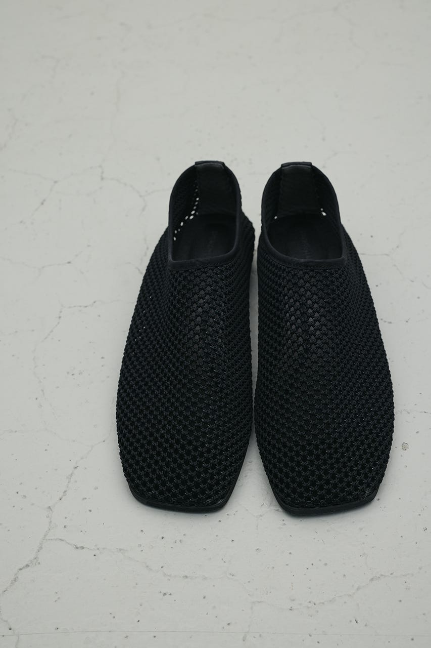 メッシュフラットパンプス BLK L
