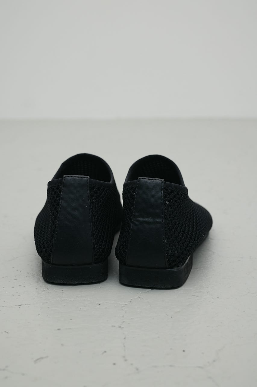 メッシュフラットパンプス BLK L