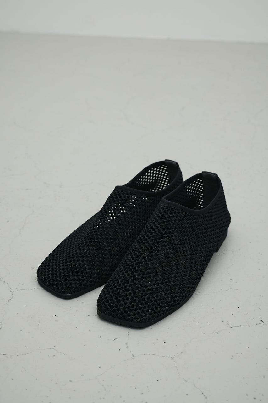 メッシュフラットパンプス BLK L