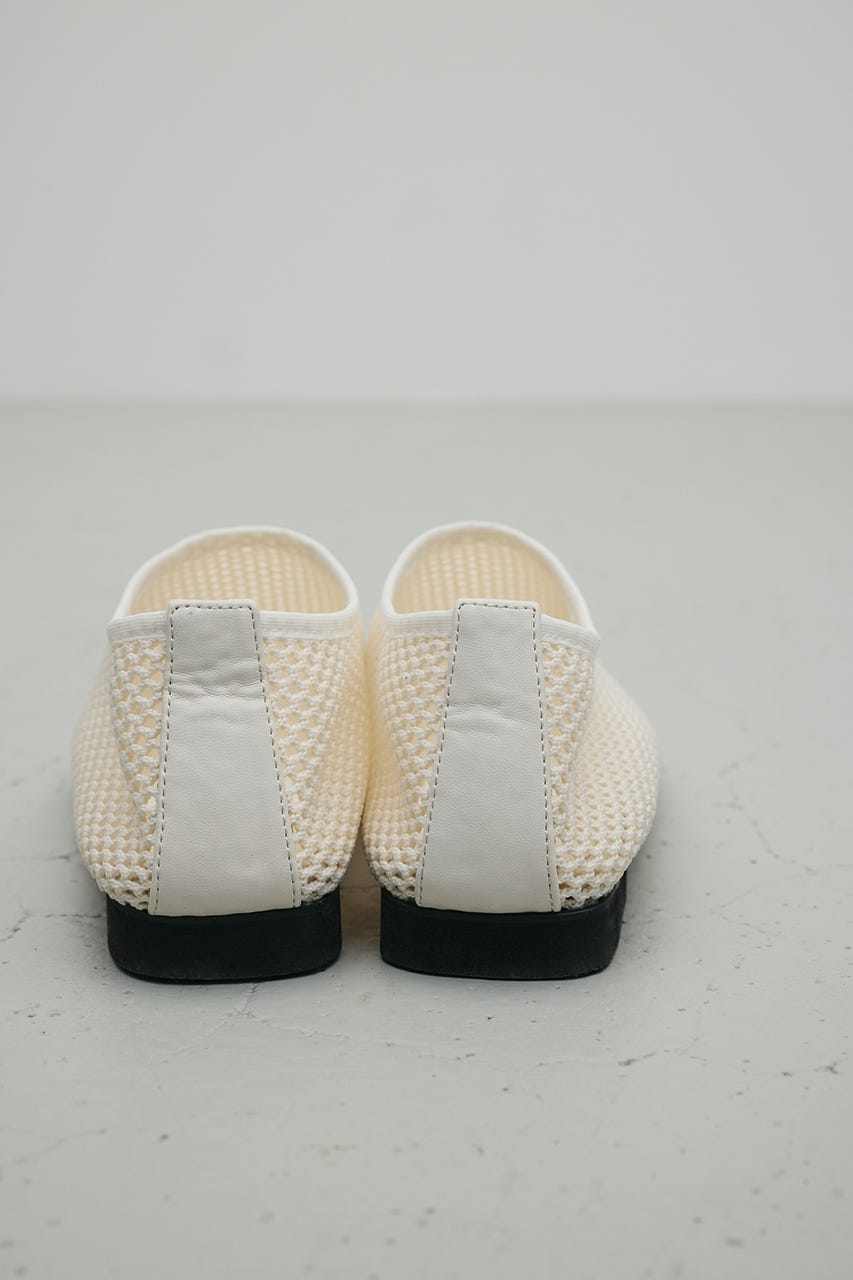 メッシュフラットパンプス WHT L