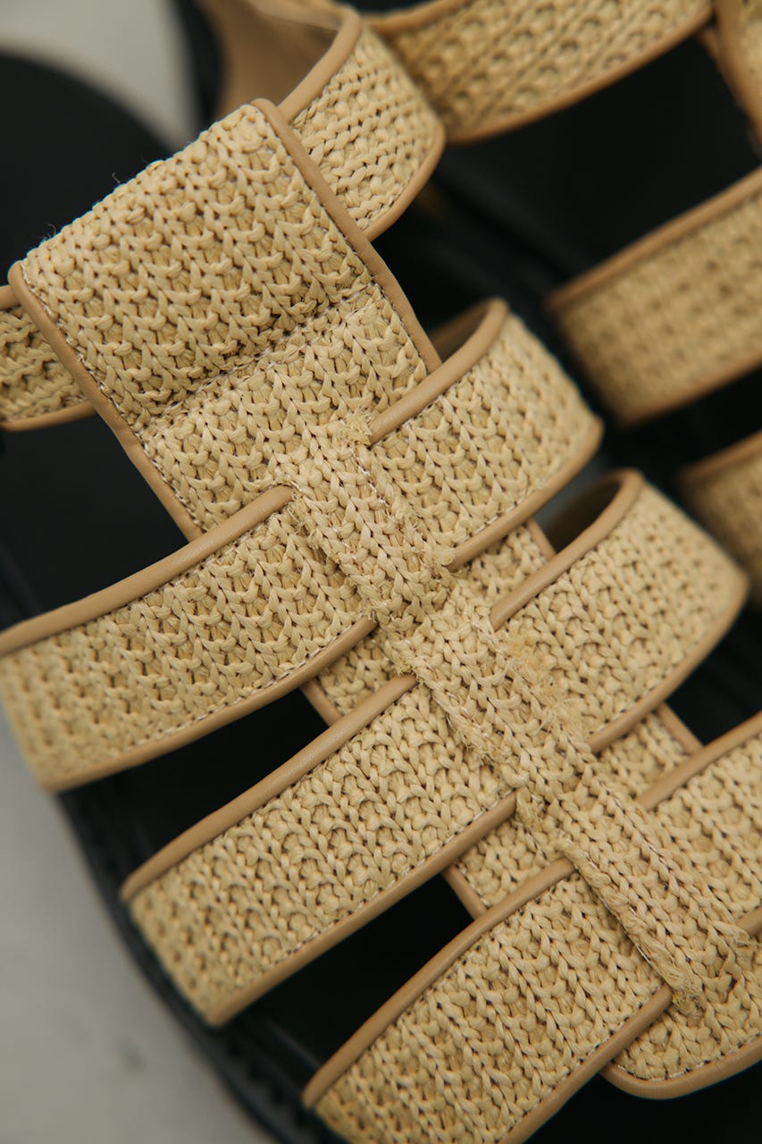 クロシェチャンキーソールサンダル BEG M