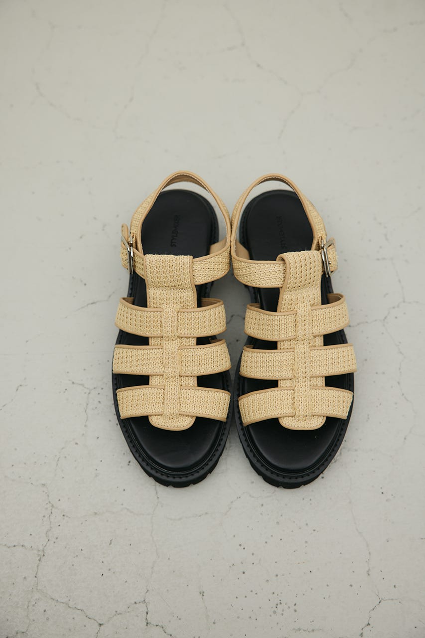 クロシェチャンキーソールサンダル BEG M