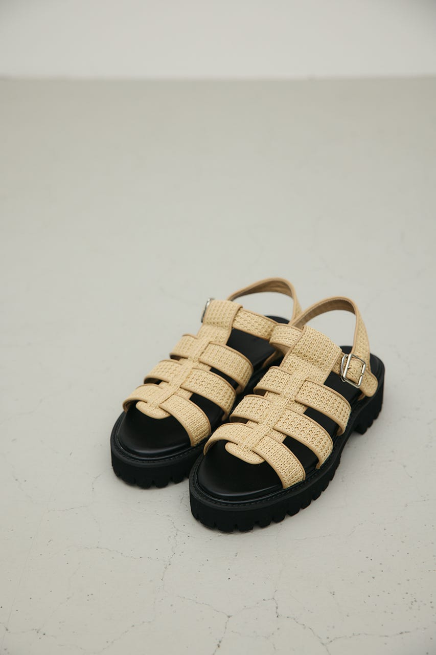 クロシェチャンキーソールサンダル BEG M