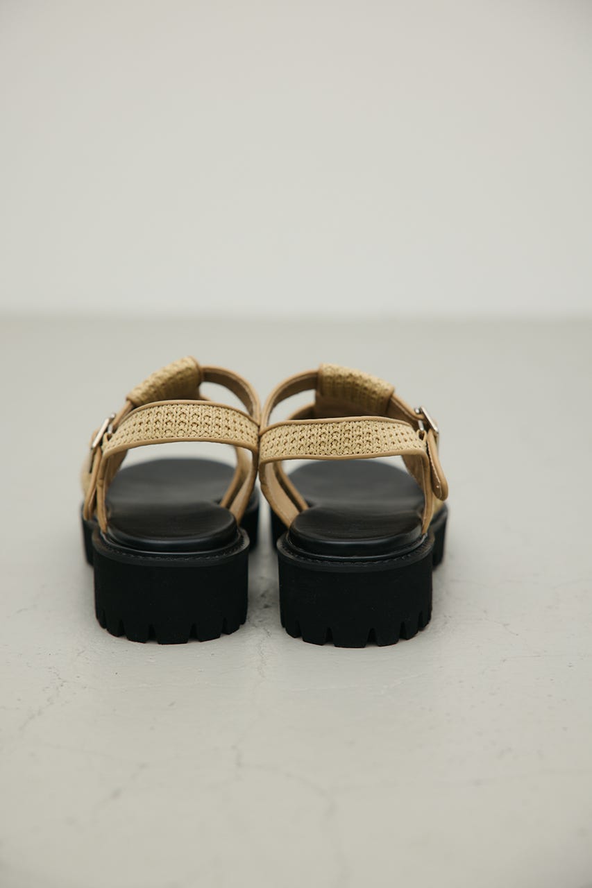 クロシェチャンキーソールサンダル BEG M