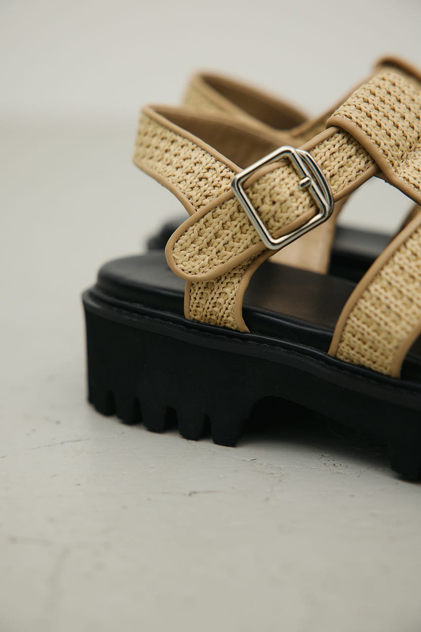 クロシェチャンキーソールサンダル BEG M