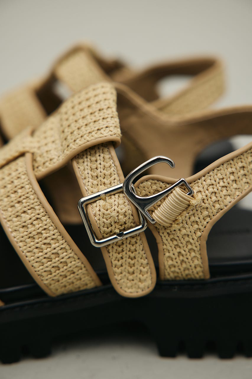 クロシェチャンキーソールサンダル BEG M