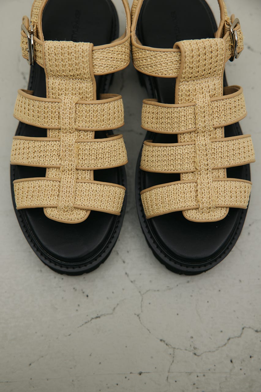 クロシェチャンキーソールサンダル BEG M