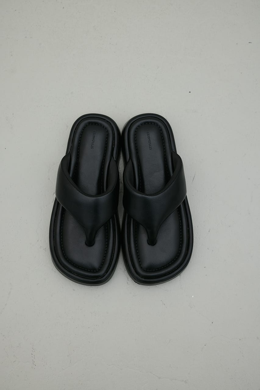 プラットフォームトングサンダル BLK M