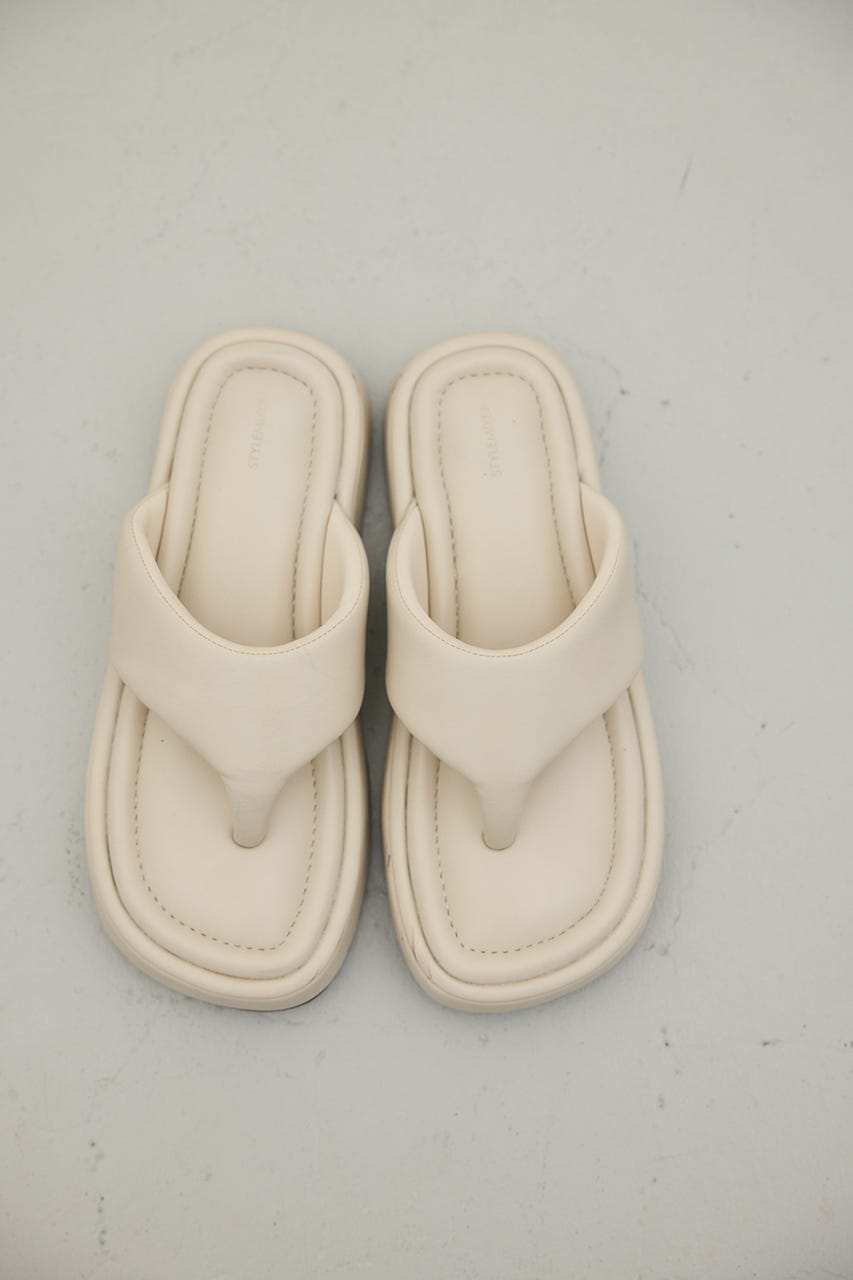 プラットフォームトングサンダル L/BEG M