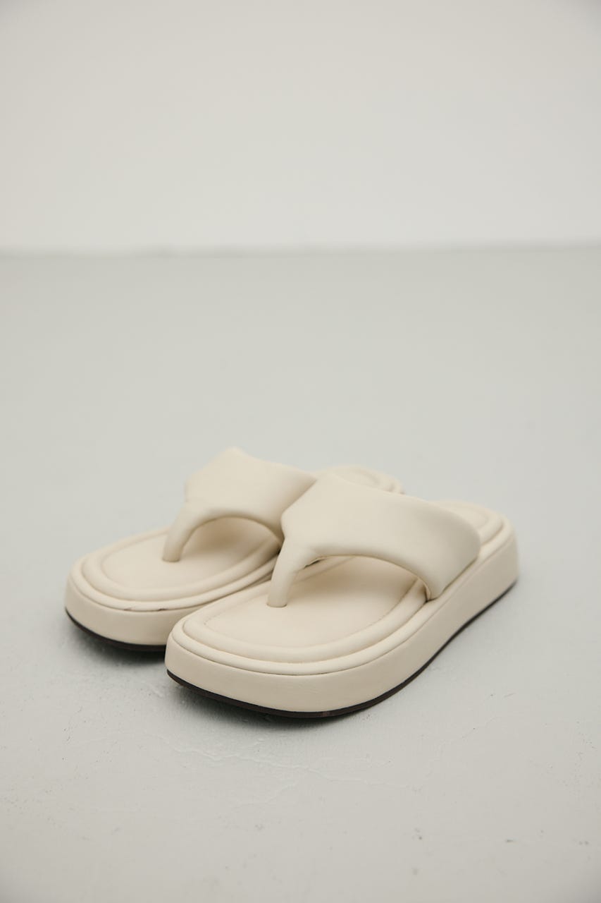 プラットフォームトングサンダル L/BEG M