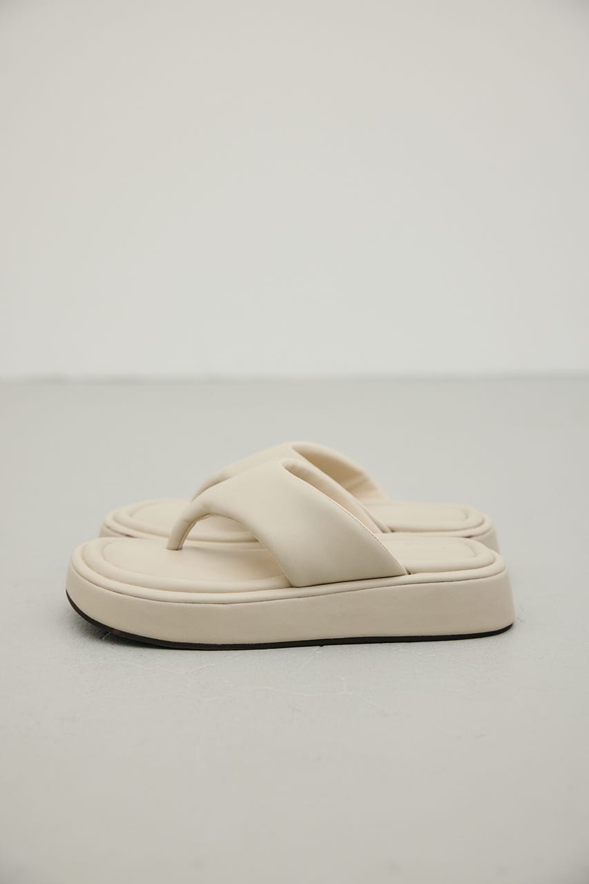 プラットフォームトングサンダル L/BEG M