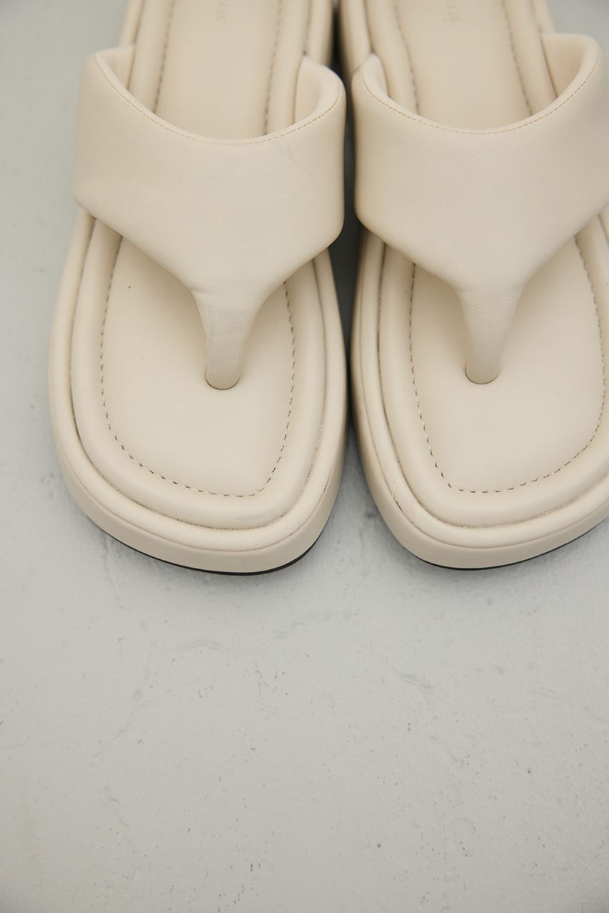 プラットフォームトングサンダル L/BEG M