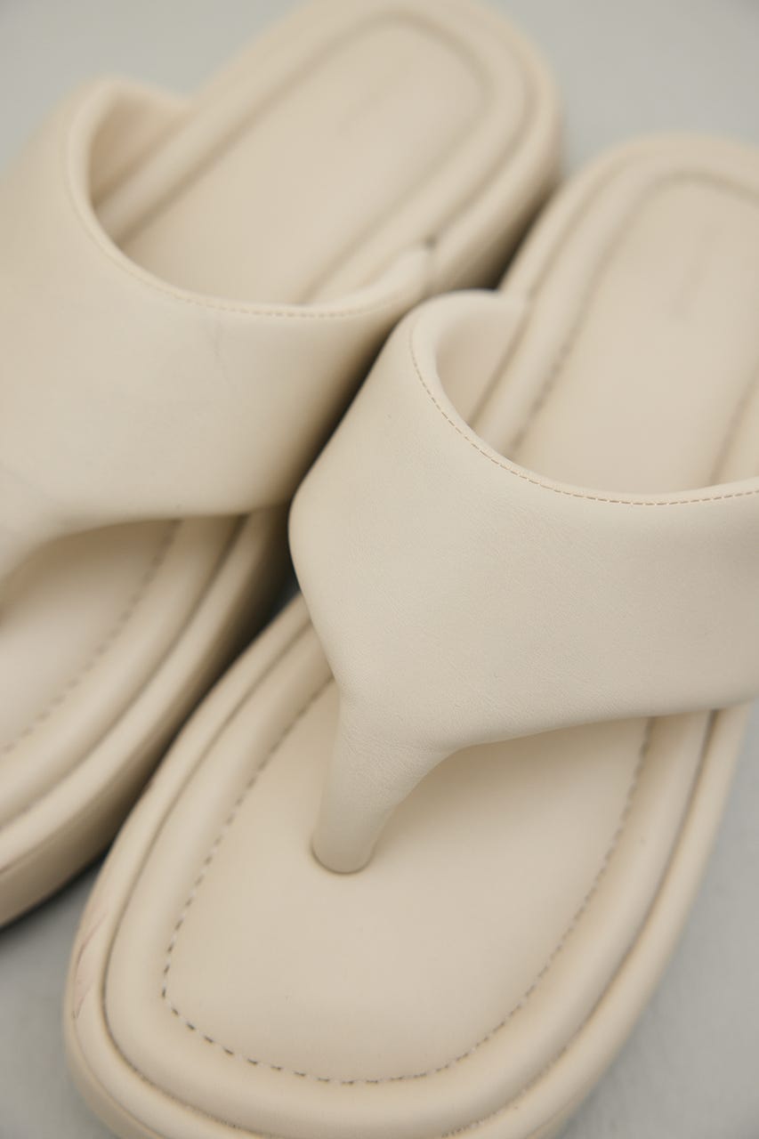 プラットフォームトングサンダル L/BEG M