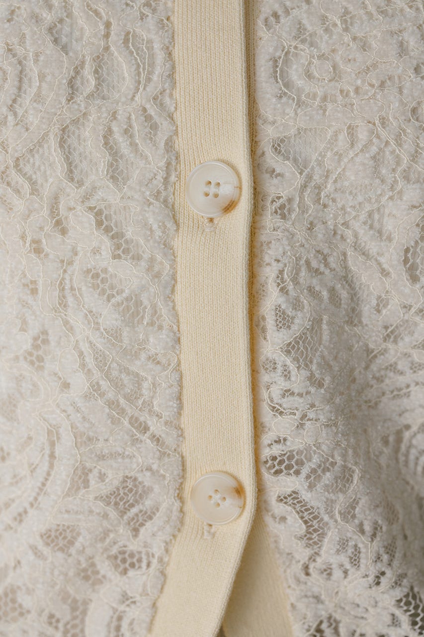 ニュアンスレースニットカーデ IVOY FREE