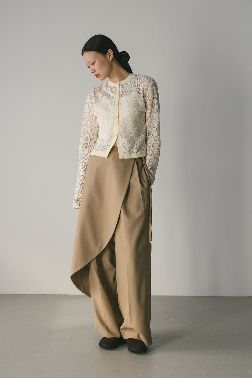 ニュアンスレースニットカーデ IVOY FREE