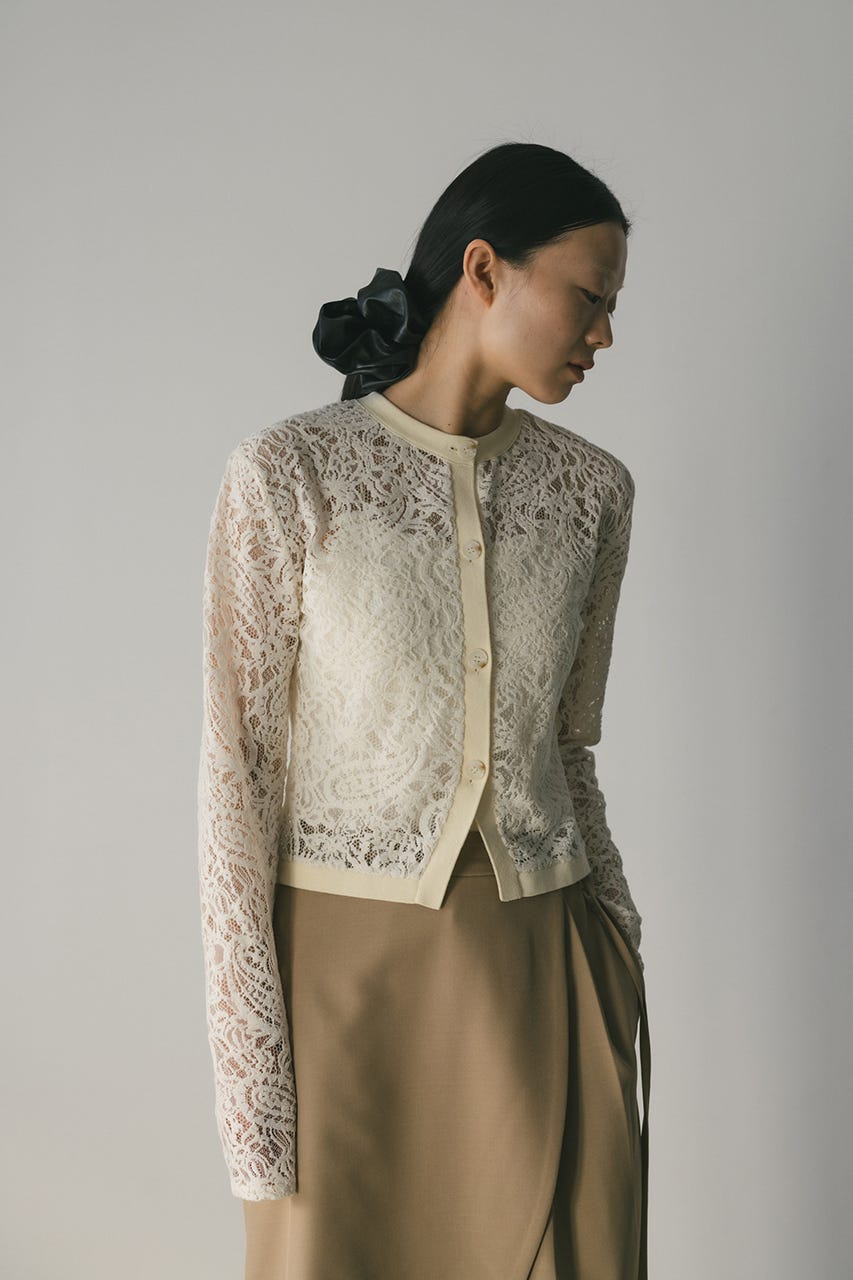 ニュアンスレースニットカーデ IVOY FREE