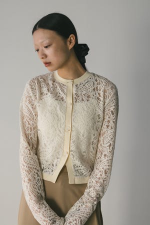 ohga✨新品✨新作レースニット ODAKHA】クレイジーレースニットカーディガン – ファッションスナップ