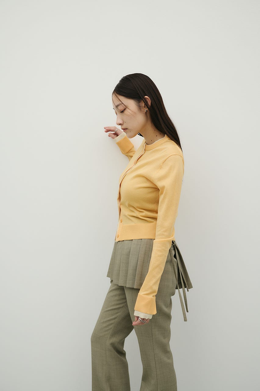 バイカラーニットカーデ ORG FREE