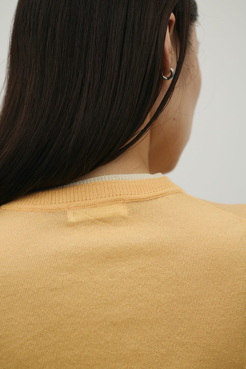 バイカラーニットカーデ ORG FREE