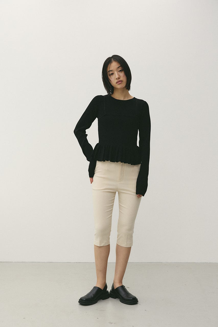 2ピースペプラムドライニット BLK FREE