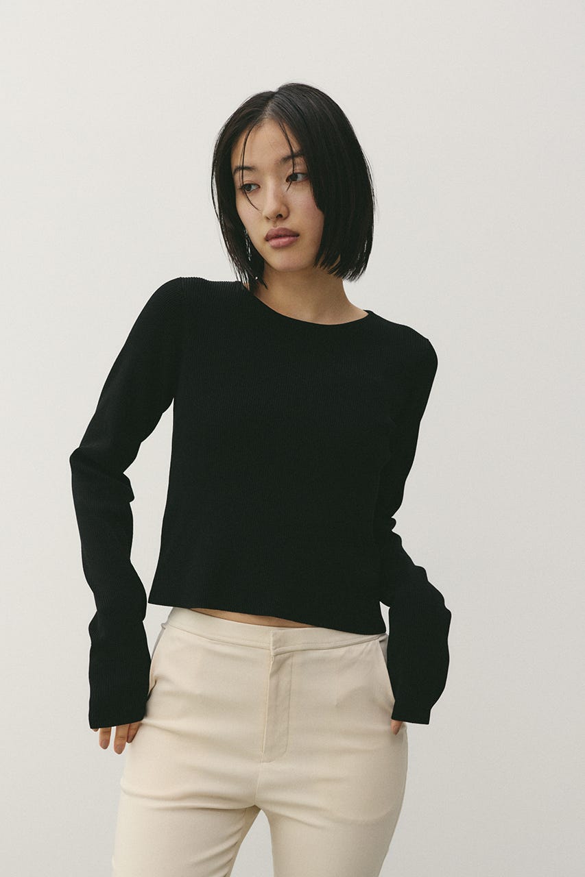 2ピースペプラムドライニット BLK FREE