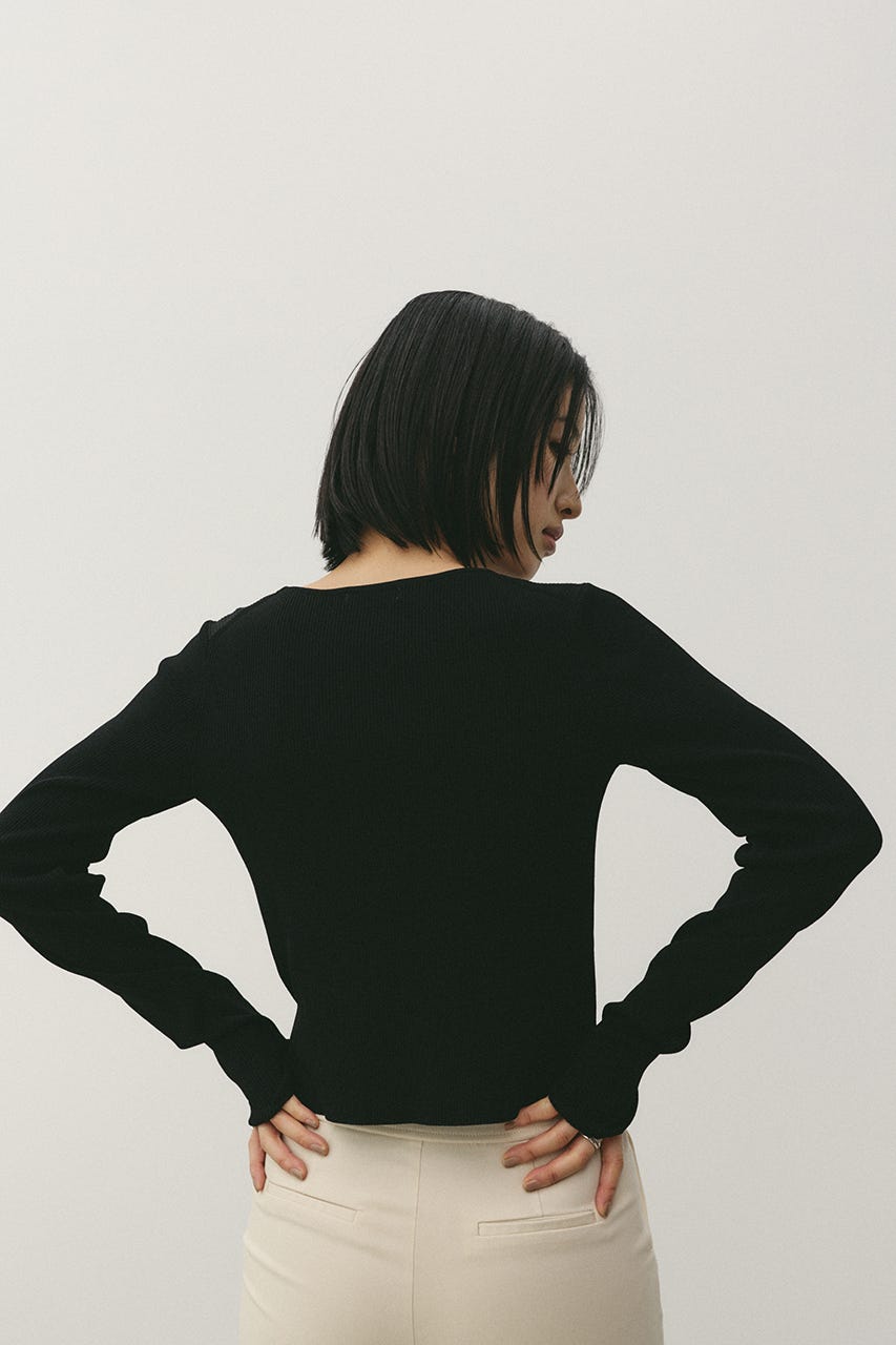 2ピースペプラムドライニット BLK FREE