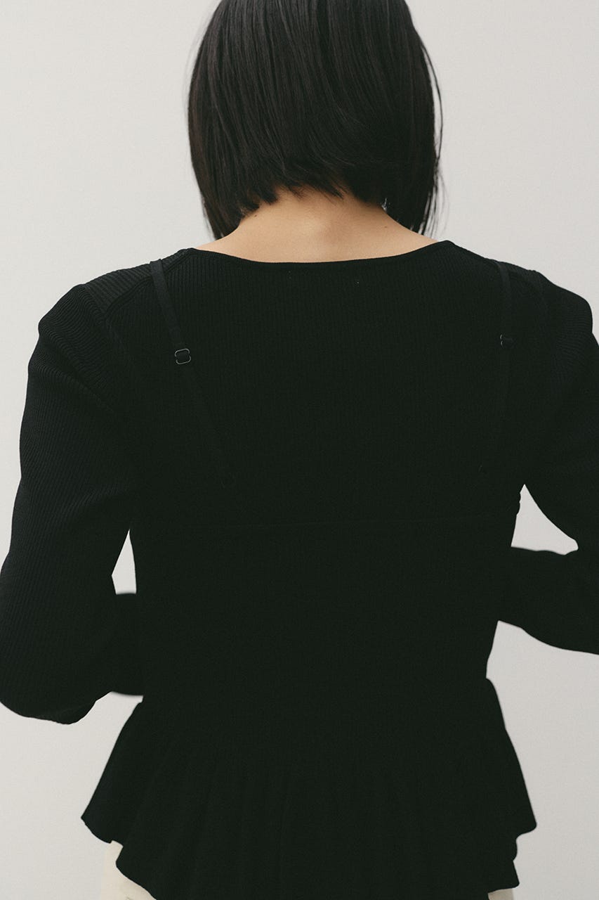 2ピースペプラムドライニット BLK FREE