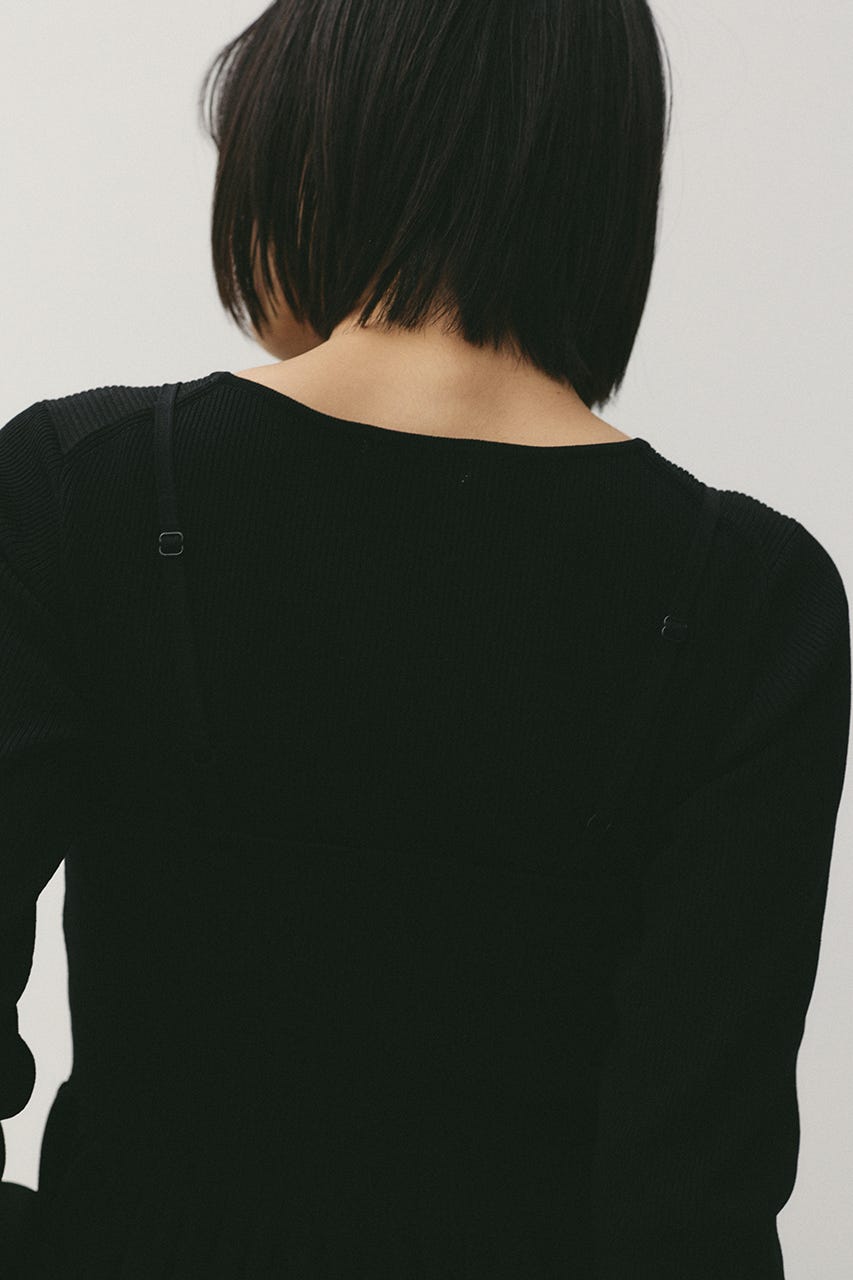 2ピースペプラムドライニット BLK FREE