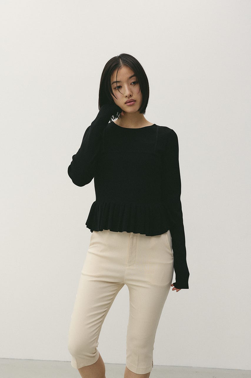 2ピースペプラムドライニット BLK FREE