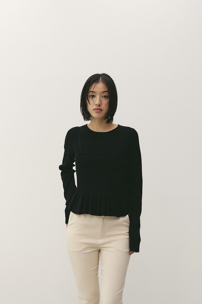 2ピースペプラムドライニット BLK FREE