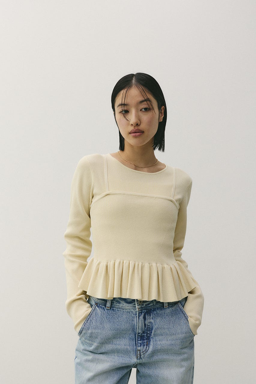 2ピースペプラムドライニット IVOY FREE