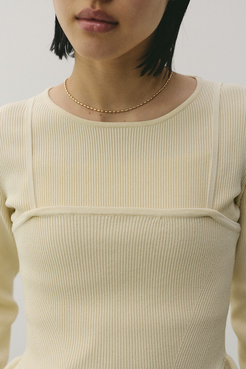 2ピースペプラムドライニット IVOY FREE