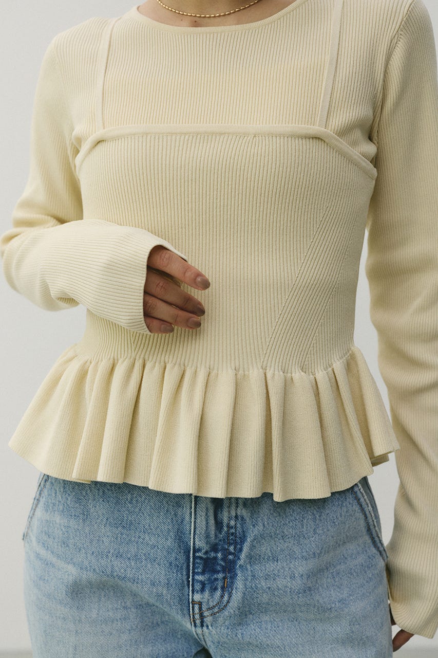 2ピースペプラムドライニット IVOY FREE