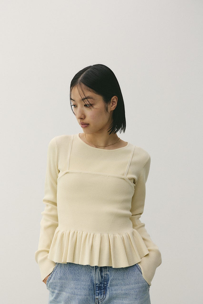 2ピースペプラムドライニット IVOY FREE