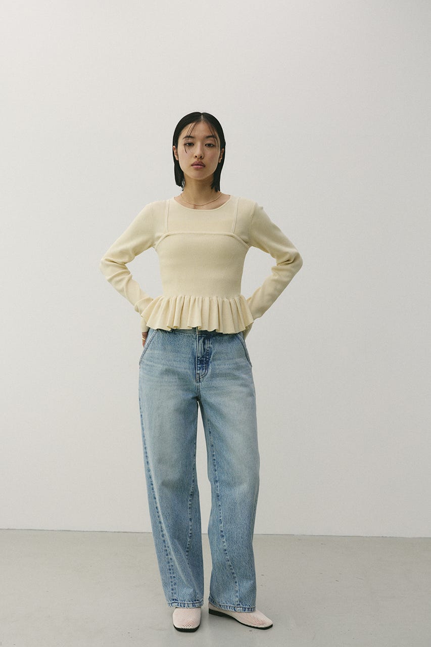 2ピースペプラムドライニット IVOY FREE