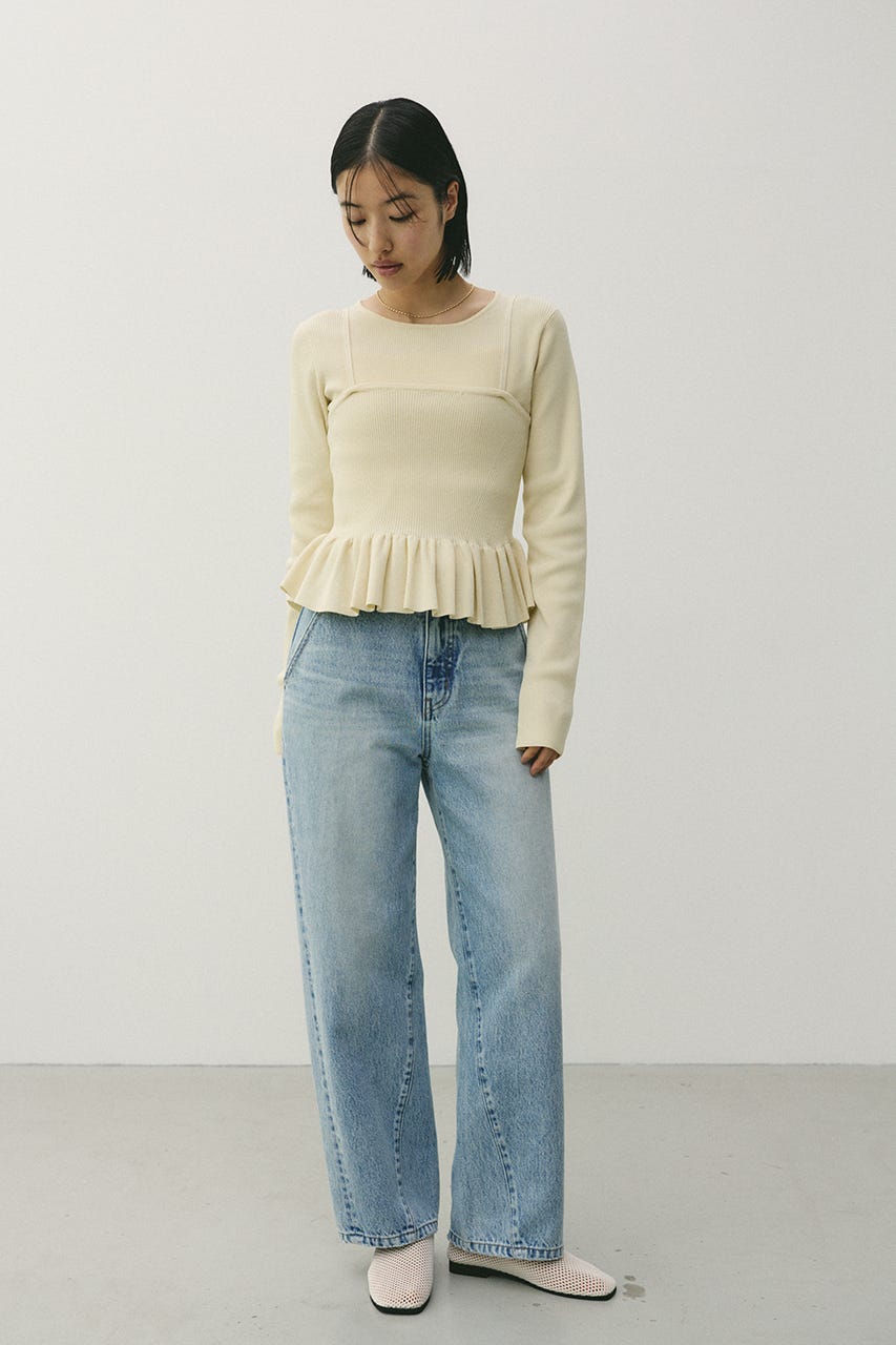 2ピースペプラムドライニット IVOY FREE