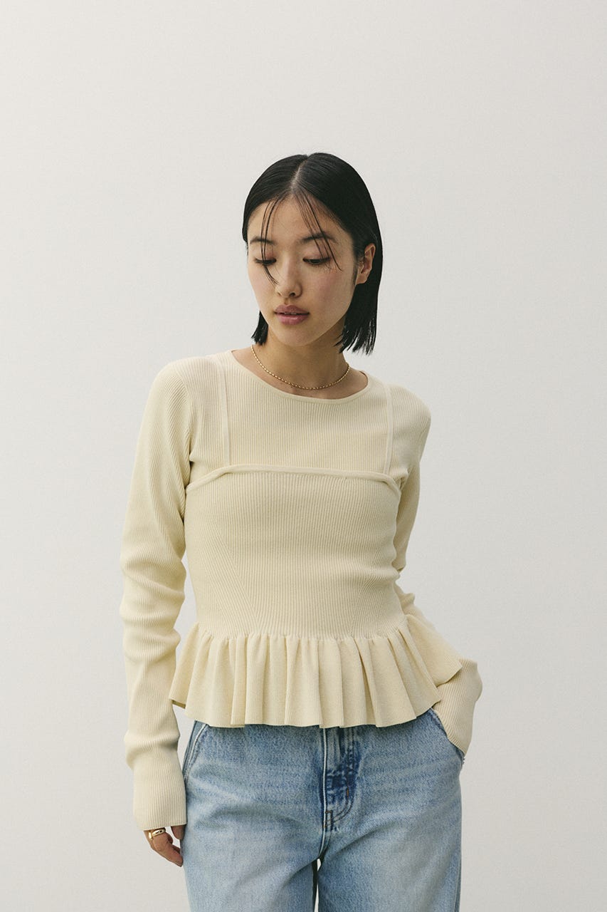 2ピースペプラムドライニット IVOY FREE