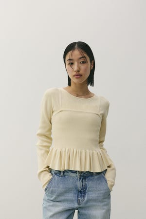 2ピースペプラムドライニット