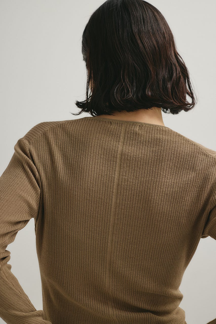 ヘンリーネックシアーニット BEG FREE