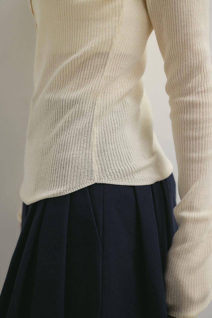 ヘンリーネックシアーニット IVOY FREE